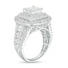 Thumbnail Image 3 of 3 CT. T.W. Quad Princess-Cut Diamond Double Frame Engagement Ring in 14K White Gold (I/I2)
