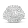 Thumbnail Image 4 of 3 CT. T.W. Quad Princess-Cut Diamond Double Frame Engagement Ring in 14K White Gold (I/I2)