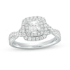 Thumbnail Image 1 of Celebration Ideal 1-1/4 CT. T.W. Princess-Cut Diamond Double Frame Twist Shank Engagement Ring in 14K White Gold (I/I1)