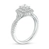 Thumbnail Image 3 of Celebration Ideal 1-1/4 CT. T.W. Princess-Cut Diamond Double Frame Twist Shank Engagement Ring in 14K White Gold (I/I1)