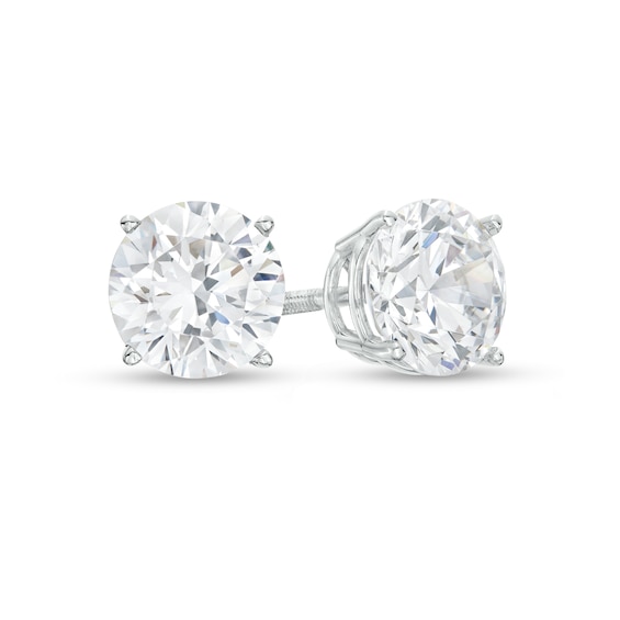 4 CT. T.w. Certified Lab-Grown Diamond Solitaire Stud Earrings in 14K White Gold (F/Si2)