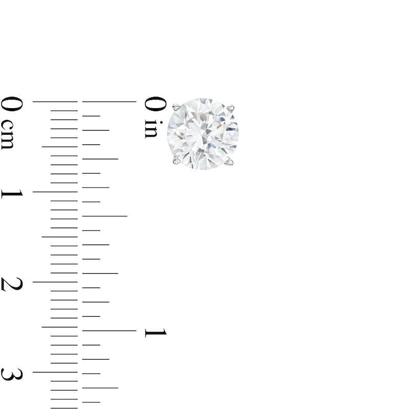 Main Image 3 of 4 CT. T.W. Certified Lab-Grown Diamond Solitaire Stud Earrings in 14K White Gold (F/SI2)