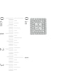 Thumbnail Image 3 of Men's 3/4 CT. T.W. Square-Shaped Multi-Diamond Double Frame Stud Earrings in 10K Gold