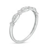 Thumbnail Image 3 of 1/15 CT. T.W. Diamond Vintage-Style Scallop Edge Stackable Anniversary Band in 10K White Gold