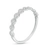 Thumbnail Image 3 of 1/15 CT. T.W. Diamond Vintage-Style Geometric Stackable Anniversary Band in 10K White Gold