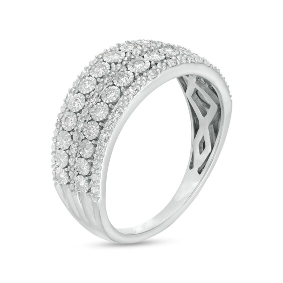 1/4 CT. T.w. Diamond Multi-Row Anniversary Band in 10K White Gold