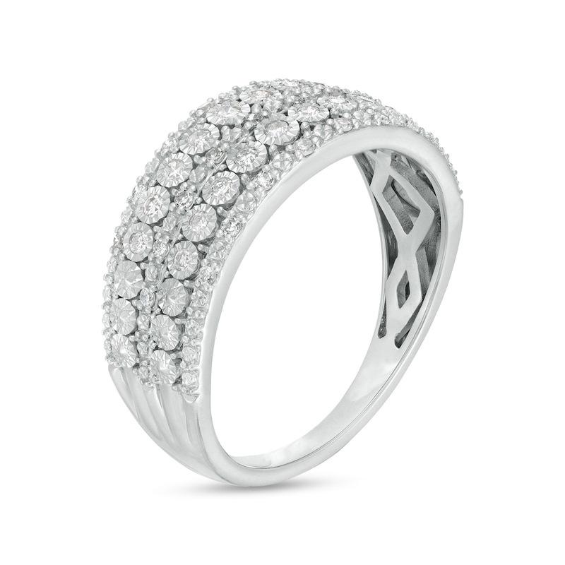 Main Image 3 of 1/4 CT. T.W. Diamond Multi-Row Anniversary Band in 10K White Gold