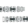 Thumbnail Image 3 of 1/5 CT. T.W. Diamond Link Bracelet in Stainless Steel with Black Carbon Fiber – 8.62"