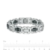 Thumbnail Image 3 of Men's 1/5 CT. T.W. Diamond Link Bracelet in Stainless Steel with Black Carbon Fiber – 8.62"
