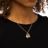 Thumbnail Image 2 of Cut-Out "Hope, Love and Faith" Triple Layered Tilted Heart Outline Pendant in 14K Gold