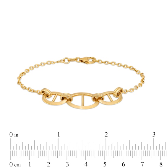Mariner-Style Link Trio Bracelet in 10K Gold â 7.5"