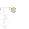 Thumbnail Image 3 of 1/4 CT. T.W. Multi-Diamond Cuban Link Outer Edge Stud Earrings in 10K Gold