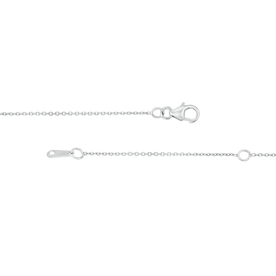You Me Us 1/2 CT. T.w. Diamond Interlocking Hearts Pendant in 10K White Gold â 19"