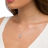 Thumbnail Image 1 of You Me Us 1/2 CT. T.W. Diamond Interlocking Teardrops Pendant in 10K White Gold – 19"