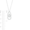 Thumbnail Image 3 of You Me Us 1/2 CT. T.W. Diamond Interlocking Teardrops Pendant in 10K White Gold – 19"