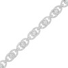Thumbnail Image 1 of You Me Us 3 CT. T.W. Diamond Interlocking Oval Link Bracelet in 10K White Gold – 7.24"