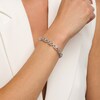 Thumbnail Image 2 of You Me Us 3 CT. T.W. Diamond Interlocking Oval Link Bracelet in 10K White Gold – 7.24"