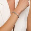 Thumbnail Image 1 of You Me Us 3 CT. T.W. Diamond Interlocking Oval Link Bracelet in 10K White Gold – 7.24"