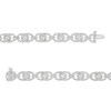 Thumbnail Image 3 of You Me Us 3 CT. T.W. Diamond Interlocking Oval Link Bracelet in 10K White Gold – 7.24"