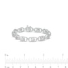 Thumbnail Image 3 of You Me Us 3 CT. T.W. Diamond Interlocking Oval Link Bracelet in 10K White Gold – 7.24"