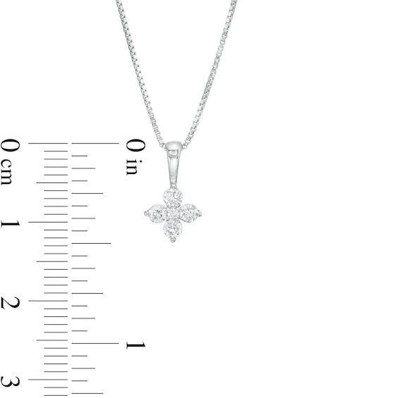 1/4 CT. T.w. Certified Lab-Grown Diamond Floral Pendant in 14K White Gold (F/Si2)