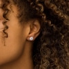 Thumbnail Image 2 of 1 CT. T.W. Certified Lab-Grown Diamond Flower Stud Earrings in 14K White Gold (F/SI2)