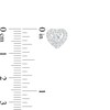 Thumbnail Image 3 of 3/4 CT. T.W. Certified Lab-Grown Diamond Frame Heart Stud Earrings in 14K White Gold (F/SI2)