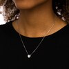 Thumbnail Image 2 of 3/8 CT. T.W. Certified Lab-Grown Diamond Frame Heart Pendant in 14K White Gold (F/SI2)