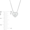 Thumbnail Image 4 of 3/8 CT. T.W. Certified Lab-Grown Diamond Frame Heart Pendant in 14K White Gold (F/SI2)