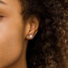 Thumbnail Image 2 of 1/2 CT. T.W. Certified Lab-Grown Diamond Flower Stud Earrings in 14K White Gold (F/SI2)