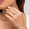 Thumbnail Image 2 of 1/4 CT. T.W. Oval-Shaped Multi-Diamond Frame Twist Shank Ring in 10K White Gold