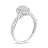 Thumbnail Image 3 of 1/4 CT. T.W. Oval-Shaped Multi-Diamond Frame Twist Shank Ring in 10K White Gold