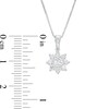 Thumbnail Image 3 of 1/2 CT. T.W. Certified Lab-Created Diamond Flower Pendant in 14K White Gold (F/SI2)