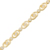 Thumbnail Image 0 of You Me Us 1 CT. T.W. Diamond Interlocking Oval Link Bracelet in 10K Gold