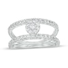 Thumbnail Image 1 of 3/4 CT. T.W.  Lab-Grown Multi-Diamond Open Shank Ring in 14K White Gold (F/SI2)