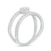 Thumbnail Image 3 of 3/4 CT. T.W.  Lab-Grown Multi-Diamond Open Shank Ring in 14K White Gold (F/SI2)