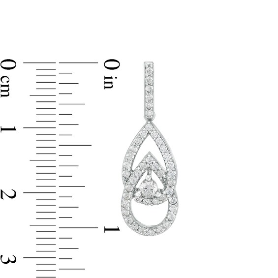 You Me Us 1 CT. T.w. Diamond Interlocking Teardrops Earrings in 10K White Gold