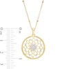 Thumbnail Image 4 of 1/6 CT. T.W. Multi-Diamond Flower Medallion Pendant in 10K Gold