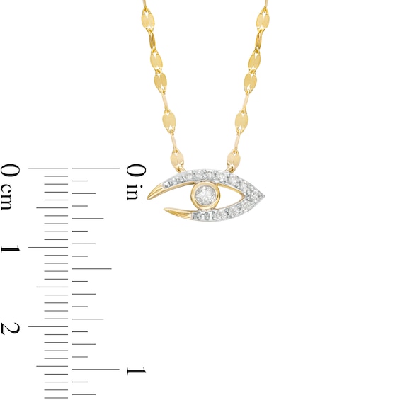1/6 CT. T.w. Diamond Eye of Horus Necklace in 10K Gold – 19"