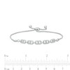 Thumbnail Image 3 of 1/5 CT. T.W. Diamond Mariner Link Bolo Bracelet in Sterling Silver – 9.5"