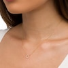 Thumbnail Image 2 of 1/20 CT. T.W. Diamond Circle Outline Necklace in 10K Gold