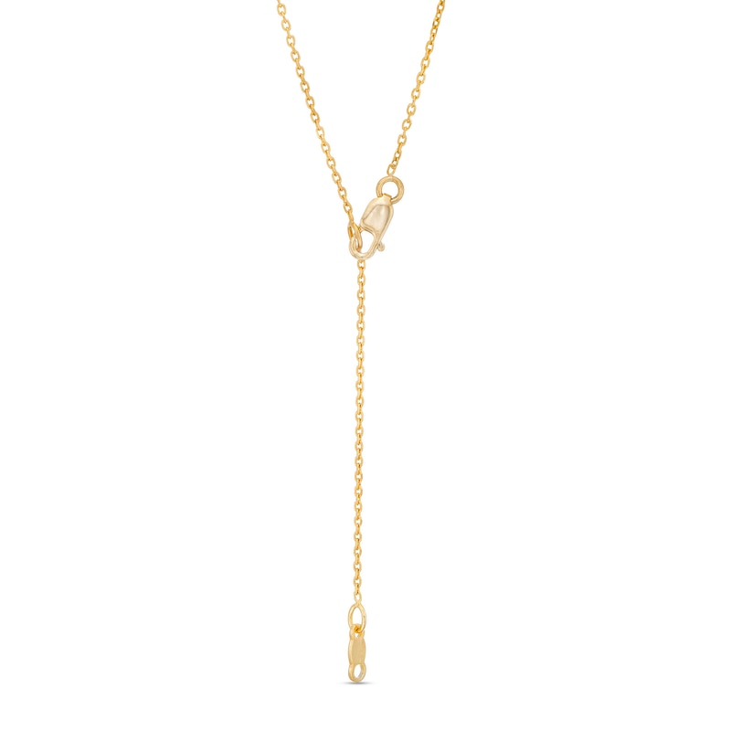 Main Image 3 of 1/20 CT. T.W. Diamond Circle Outline Necklace in 10K Gold