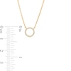 Thumbnail Image 4 of 1/20 CT. T.W. Diamond Circle Outline Necklace in 10K Gold