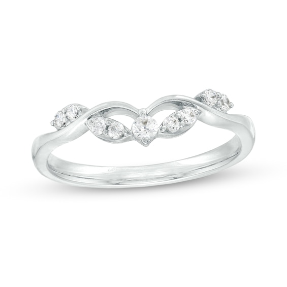 1/6 CT. T.w. Diamond Twist Contour Anniversary Band in 10K White Gold