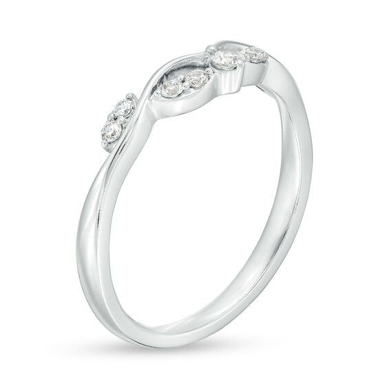 1/6 CT. T.w. Diamond Twist Contour Anniversary Band in 10K White Gold