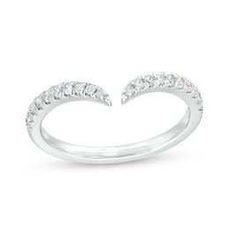 1/4 CT. T.W. Diamond Open Contour Anniversary Band in 14K White Gold - Size 7