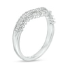 Thumbnail Image 2 of 3/8 CT. T.W. Baguette and Round Diamond Double Row Anniversary Band in 14K White Gold