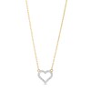 Thumbnail Image 1 of 1/10 CT. T.W. Diamond Heart Outline Necklace in 10K Gold