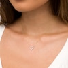 Thumbnail Image 2 of 1/10 CT. T.W. Diamond Heart Outline Necklace in 10K Gold