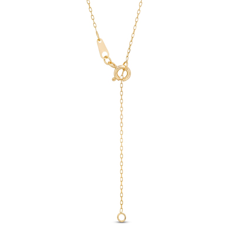 Main Image 3 of 1/10 CT. T.W. Diamond Heart Outline Necklace in 10K Gold